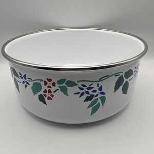 Kobe JC Penney Metal Enamel Mixing Bowl 6 Inch Vtg Cottagecore Cabincore Granny